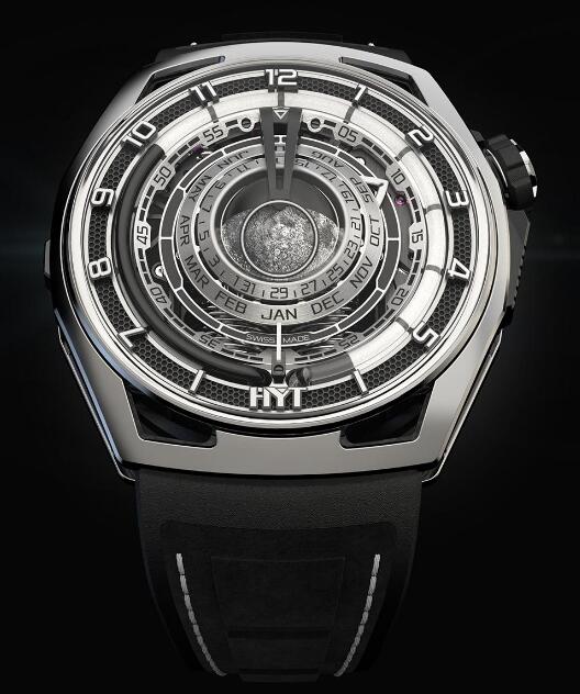 Review Replica HYT Moon Runner Grey Ghost H02981-A watch - Click Image to Close